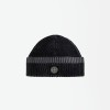 8115N12C5V0M65 GORRO LANA VANISADO LOGO STONE ISLAND F7M ANTRACITA